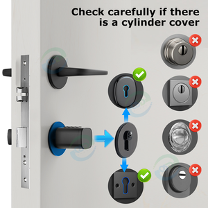 Ttlock tuya App thông minh Euro xi lanh khóa sinh trắc học vân tay Keyless kỹ thuật số có thể điều chỉnh cho cửa thép gỗ ổ khóa thông minh - Product Image 2