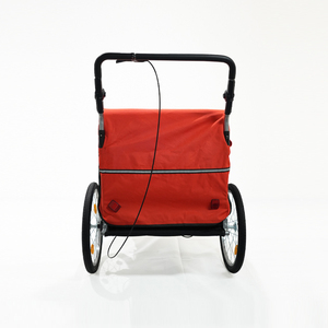 รถพ่วงจักรยานพับได้ รถเข็นเด็ก ล้อ 20 นิ้ว พร้อมแถบสะท้อนแสง โครงโลหะ รับน้ำหนักได้ 80 กก. รถพ่วงจักรยานสำหรับเด็กขนาดใหญ่ - Product Image 4