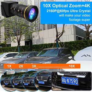 กล้อง <span class=keywords><strong>USB</strong></span> ขนาดเล็ก 4K พร้อมซูม 10 เท่า 60fps H.264/MJPEG รองรับ HDMI และ <span class=keywords><strong>USB</strong></span> 3.0 สำหรับการตรวจสอบและบันทึกภาพสด - Product Image 2