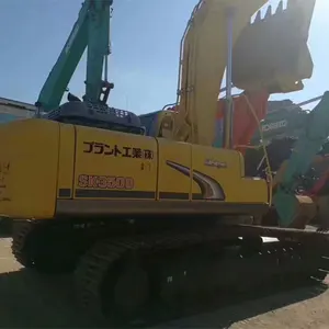 Подержанный Большой Гусеничный Экскаватор Kobelco sk350 100% японский оригинальный Подержанный гидравлический гусеничный экскаватор