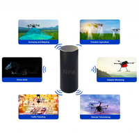 Antenne hélicoïdale GNSS GPS RTK active pleine bande L1 L2 L5 L6 E6 avec connecteur SMA-J, gain 28dBi, étanche IP67 pour ZED F9p