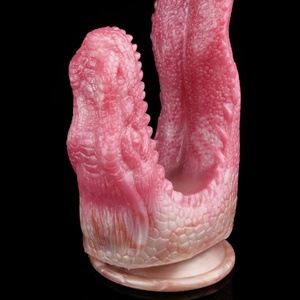 Fantasy Dragon Tongue with Suction Cup Silicone Double <b>Dildo</b> Clit Stimulate Prostate Massage Sex Toys for Women - Product Image 3