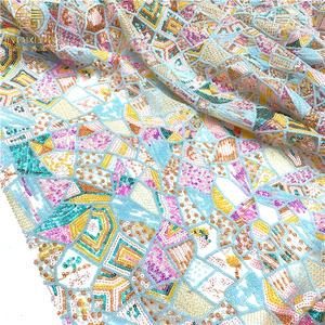 Bán Sỉ Vải Cho Váy Nữ Chất Lượng Lưới Trang Trí Vải Sequin Vải Đầm May Mặc - Product Image 2