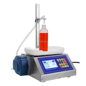 Machine de remplissage semi-automatique de liquides à haute viscosité avec pesage et contrôle du poids par pompe plastique - Product Image 1