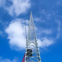 Menara Pengukur Angin Baja Tubular Berkinerja Tinggi Kehua Q235 Q345 Q420 Penyangga Anemometer 10m-200m