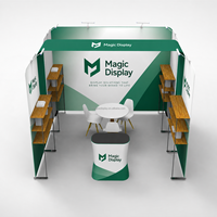 Stand d'exposition rapide à monter, en aluminium tubulaire modulaire avec tissu tendu, pour salons professionnels, expositions et événements