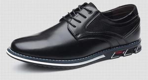 الخريف البريطانية الأعمال اللباس أحذية جلدية للرجال النعال الناعمة أحذية الزفاف عارضة في تصميم جلد ناعم أسود عصري - Product Image 5