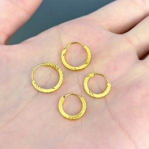 JXX New Design <b>Fashion</b> 24k Gold Plated <b>Hoop</b> <b>Earrings</b> Accessories Womens <b>Earring</b> Gift Jewelry Wholesale - Product Image 2