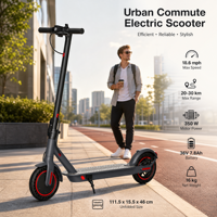 Trottinette électrique urbaine compacte grise, moteur haute puissance, batterie grande capacité, double freinage, pour les trajets quotidiens, l'école, le bureau, les déplacements urbains