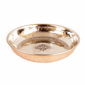IndianArtVilla Placa de arroz de cobre puro Diseño martillado Tamaño pequeño para Seving, 100 ML - Product Image 1