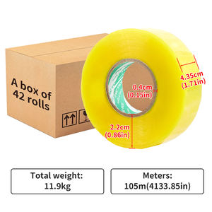 Ruban adhésif industriel transparent jaune RUIQI BOPP, haute résistance à la traction, personnalisable pour l'emballage - Product Image 2