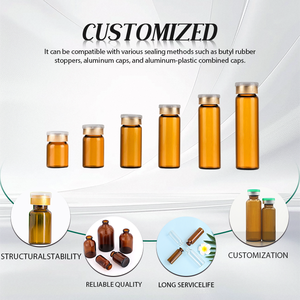 Frasco de Vidrio Cilíndrico de 10 ml a Precio Económico, Frasco de Inyección Cosmética Personalizado, Máquina de Llenado de Frascos, Tapón de Goma de 30 ml para Inyectables - Product Image 1