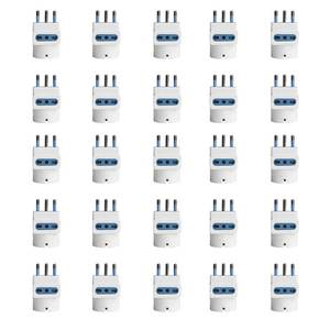 Adattatore Elettrico Italiano Schuko 16A, Presa Tripla 2P+T 10A/16A Bidirezionale 250V Max 1500W Bianco - Product Image 1