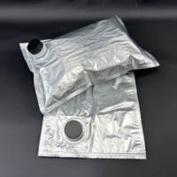 Sac à bavette en aluminium transparent personnalisé en boîte pour distributeur de boissons chaudes à café avec bouchon à vis Sac en plastique pour boissons froides à emporter Sac