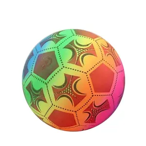 Balle rebondissante néon de 9 pouces ballon de football de plage personnalisé en pvc vente en gros