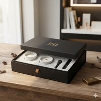 Coffret Cadeau Haut de Gamme pour Enterrement de Vie de Garçon avec Fermeture Magnétique en Carton Rigide Matériaux Recyclés Emballage Noir pour Hommes