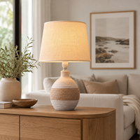 Lampe de table style Wabi-Sabi BGST, artisanale, en céramique et verre, lumière décorative de luxe pour chevet, chambre à coucher, bureau