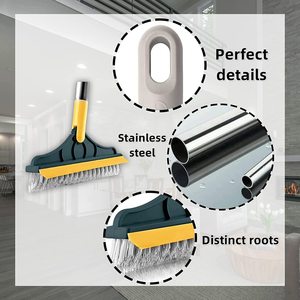 Escoba de PP con Mango Largo Giratorio de 360°, Cepillo Ajustable para Fregar Pisos, Raspador de Ventanas, Cepillo <span class=keywords><strong>2</strong></span> <span class=keywords><strong>en</strong></span> <span class=keywords><strong>1</strong></span> para Limpieza del Hogar - Product Image 4