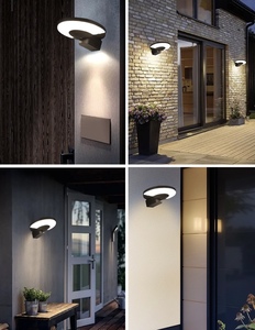 Lampe murale extérieure en aluminium de style nordique moderne, éclairage solaire simple, étanche, <span class=keywords><strong>d</strong></span>écoration pour couloir et balcon - Product Image 3
