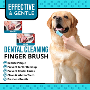 Pet Dental Care Silicone 360 Degree <b>Puppy</b> Pet Dog Tooth Brush Finger <b>Toothbrush</b> Kit with Soft Bristles for Teeth Cleaning - Product Image 2