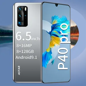 P40Pro 6.5-אינץ גדול מסך 8 + 16MP 8 + 128GB זיכרון אנדרואיד מערכת אופנתי מראה חכם טלפון