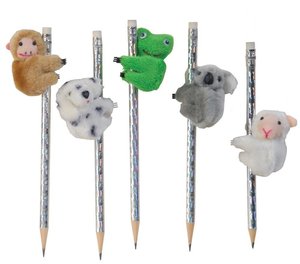 Mini cute 5 "stuffed animal clip with ballpoint pen doll promotional gift koala bear frog panda animals plush toy clip