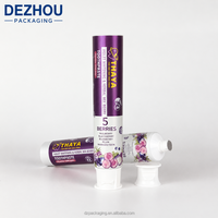 Tube de dentifrice vide OEM en plastique souple laminé aluminium 80g 100g 150g avec bouchon à clapet pour crème cosmétique à presser