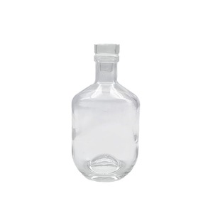Einzigartiges Design Klare runde Luxus leere Wodka Gin 350ml Glas Schnaps flasche Benutzer definierte 12 Unzen <span class=keywords><strong>Whisky</strong></span> Tequila Wein Spirituosen Flasche - Product Image 5
