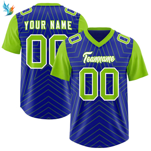 Maillot de football personnalisé en maille unie, maillot de football américain en polyester, maillot de sport d'entraînement pour adultes et jeunes - Product Image 1