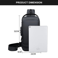 Hete Aanbieding Hikinng Multifunctionele Telefoon Heuptas Sport Waterdichte Buiktas Anti-Diefstal USB Schoudertas Borstas voor Heren