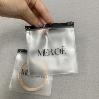Sac à fermeture éclair pour bijoux, bracelet, collier, emballage, pochette zippée, taille mini personnalisée, emballage en PVC transparent givré, recyclable