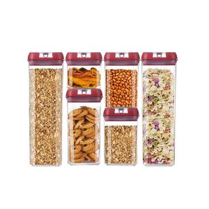 Nuevo juego de 7 piezas contenedor cuadrado para verduras sin Bpa contenedores de granos de plástico para despensas de cocina contenedor de organización - Product Image 4