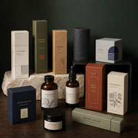 Herrenpflege Umweltfreundliche Versandkartons Kraftpapier Geschenkkartons Matt Laminiert für Bartöl Rasiercreme Aftershave Seife