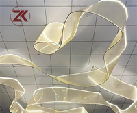 ZKAI Vente en gros de panneaux LED circulaires pour plafond, décoration de toit de mariage, panneau LED ondulé pour plafond, toile de fond pour la décoration de tentes événementielles