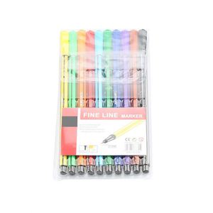 Ensemble de 10 stylos marqueurs colorés en plastique à pointe en fibre personnalisée pour enfants, pour cadeau promotionnel - Product Image 1