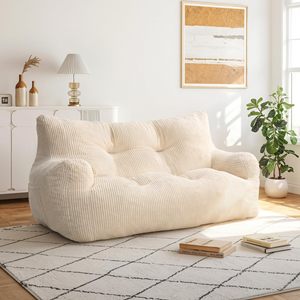 Sillón Puff Cómodo y Esponjoso de 2 Plazas, Sofá Holandés Ultra Suave de Pana, Sofá Cama para Adultos, Ideal para Sala de Estar o Dormitorio - Product Image 1