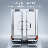 Remorque WC portable économique et écologique à structure simple avec panneau à double paroi et réservoir de 1500 L pour usage scolaire et public