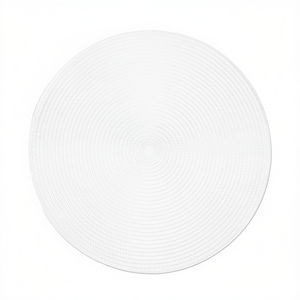 Excelsa Round Placemats Set Of 6 <b>White</b> 36x36 Cm Plastic <b>Table</b> Mats - Product Image 2