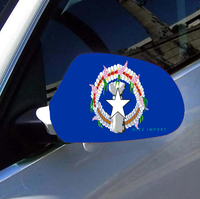 Housse de protection pour rétroviseur de voiture avec drapeau des Tonga (lot de 2) en tissu extensible avec bords renforcés, style patriotique