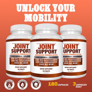 Complément alimentaire avancé pour le soutien des articulations 1500 mg de <span class=keywords><strong>glucosamine</strong></span> 1200 mg de chondroïtine 1000 mg de MSM Soulagement de la santé du cartilage Comprimés 180 comprimés - Product Image 5