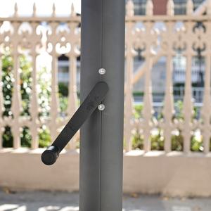 Parasols pliants commerciaux de grande taille pour l'extérieur, manivelle manuelle, cadre en aluminium, parasol pour hôtel et complexe hôtelier, anti-UV, 4*4M, parasols carrés - Product Image 3