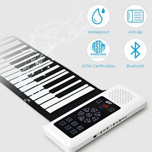 Piano electrónico enrollable, teclado MIDI portátil con Bluetooth de 88 teclas para uso doméstico con alimentación USB y conector de 3,5 mm - Product Image 4