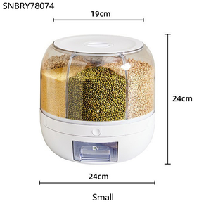 Boîte de Rangement Rotative Classique de Haute Qualité pour Riz, avec Compartiments, Anti-Humidité et Scellée, Idéale pour la Maison - Vente Chaude - Product Image 6
