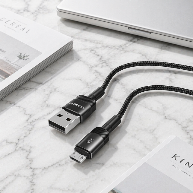 Toocki Smart Charging Cable PP Yarn Weaving Micro Interface Wide Compatibility for Daily Commute