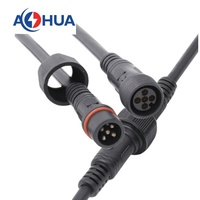 AOHUA 18AWG 20AWG 4 pin LED cable de alimentación conector impermeable 4 pin IP65 personalizado coche arnés de cables eléctricos en línea