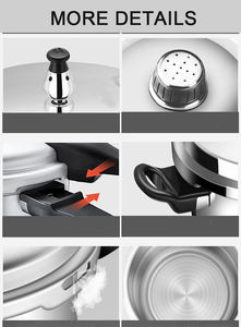 Autocuiseurs personnalisés en alliage d'aluminium avec base d'induction de vapeur 3 / <span class=keywords><strong>4</strong></span> /<span class=keywords><strong>5</strong></span> /7 / 9/11 <span class=keywords><strong>litres</strong></span> - Product Image 4