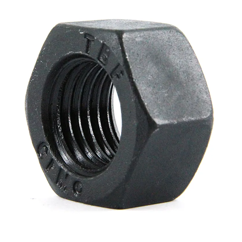 DIN934 ASTM A194 preto 2H porcas hexagonais de alta resistência para tratamento térmico GB6170 porca hexagonal de alta resistência