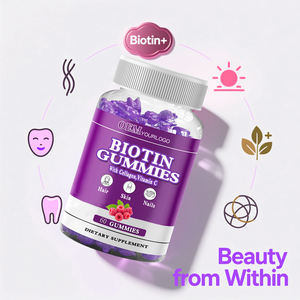 תוסף תזונה לחיזוק עור, שיער וציפורניים למבוגרים, גומי ביוטין טבעי בעל עוצמה נוספת, לצמיחת שיער מחודשת, ויטמין אופטימלי - Product Image 5