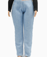 Nouveauté : modèle de jouet en peluche pour filles à l'échelle 1:6, pantalons en jean, shorts, t-shirts, jouet éducatif