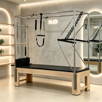Table de Trapeze MJD Pilates en Bois d'Érable Robuste pour Entraînement Complet du Corps Modèle W16 Portable Multifonction